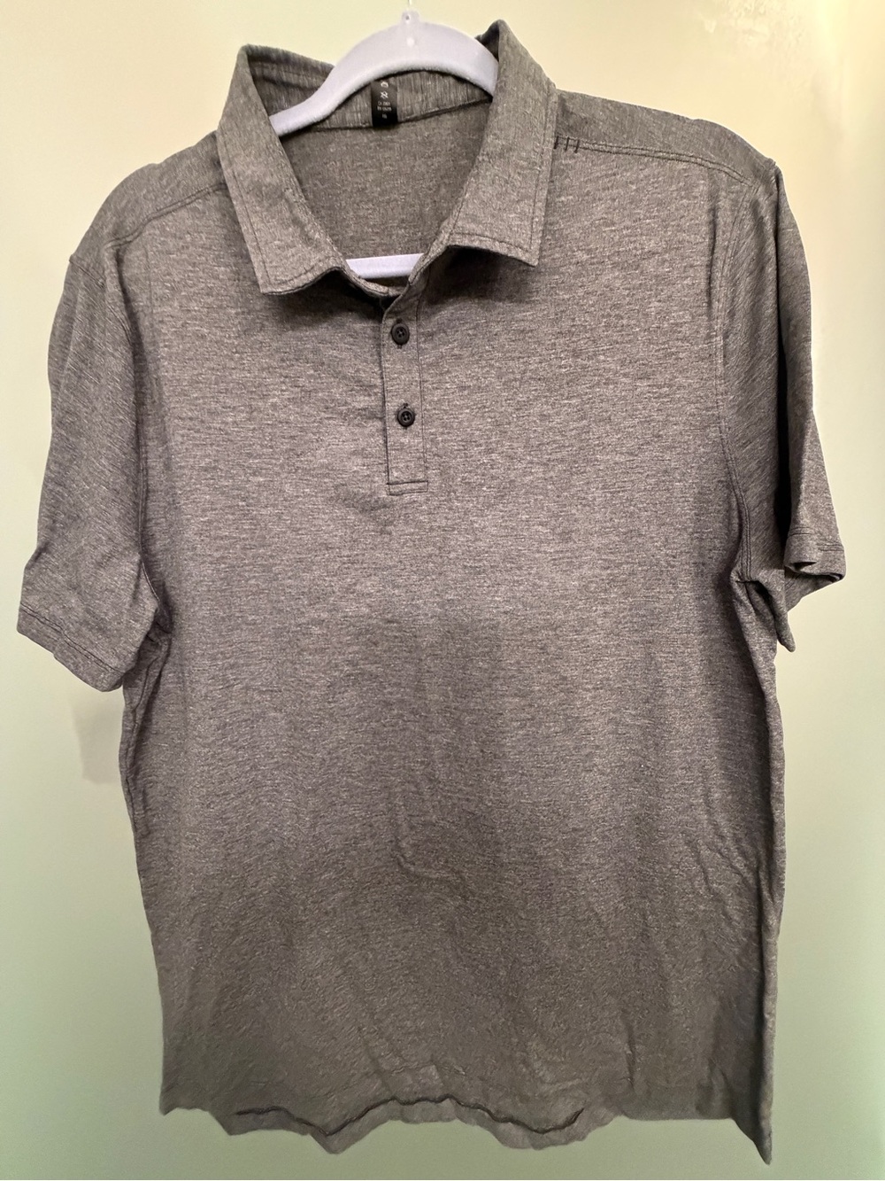 lululemon athletica Heather Gray Short-Sleeve Polo